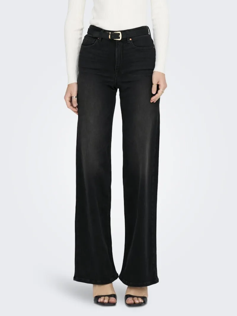 Only Jeans*ONLMADISON BLUSH HW WIDE DNM CRO099 NOOS Washed Black