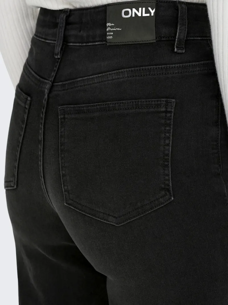 Only Jeans*ONLMADISON BLUSH HW WIDE DNM CRO099 NOOS Washed Black