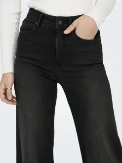 Only Jeans*ONLMADISON BLUSH HW WIDE DNM CRO099 NOOS Washed Black