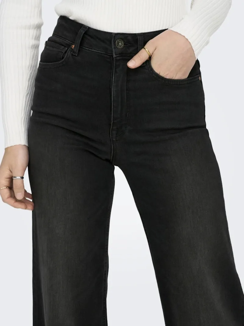 Only Jeans*ONLMADISON BLUSH HW WIDE DNM CRO099 NOOS Washed Black