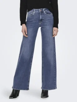 Only Jeans*ONLMADISON BLUSH HW WIDE DNM DOT372 NOOS Medium Blue Denim