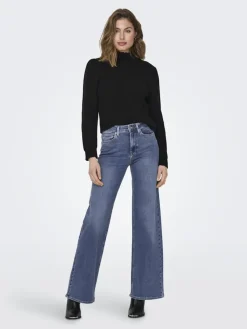 Only Jeans*ONLMADISON BLUSH HW WIDE DNM DOT372 NOOS Medium Blue Denim