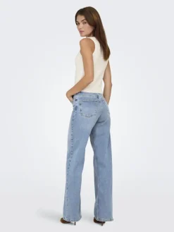 Only Jeans*ONLMADISON BLUSH HW WIDE DNM CRO371 NOOS Light Blue Denim