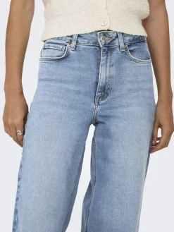 Only Jeans*ONLMADISON BLUSH HW WIDE DNM CRO371 NOOS Light Blue Denim