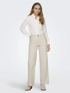 Only Jeans*ONLMADISON BLUSH HW WIDE DNM CRO NOOS ecru