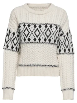 Only Pullover & Sweatshirts*ONLMARENT L/S PULLOVER KNT NOOS Cloud Dancer