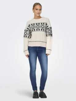 Only Pullover & Sweatshirts*ONLMARENT L/S PULLOVER KNT NOOS Cloud Dancer