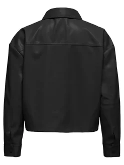 Only Jacken*ONLMARINA L/S FAUX JACKET PNT Black