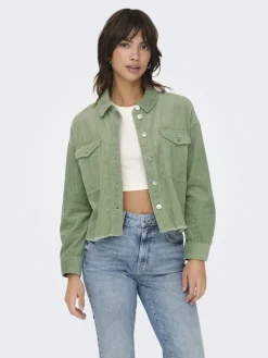 Only Jacken*ONLMARINA-ENY LIFE L/S CORD JACKET PNT Seagrass