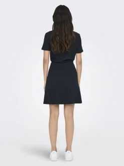 Only Kleider*ONLMAY S/S V-NECK SHORT DRESS JRS NOOS dunkelblau1