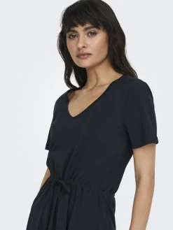 Only Kleider*ONLMAY S/S V-NECK SHORT DRESS JRS NOOS dunkelblau1