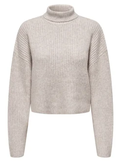 Only Pullover & Sweatshirts*ONLMELANIE L/S ROLLNECK PULLOVER KNTNOOS oatmeal