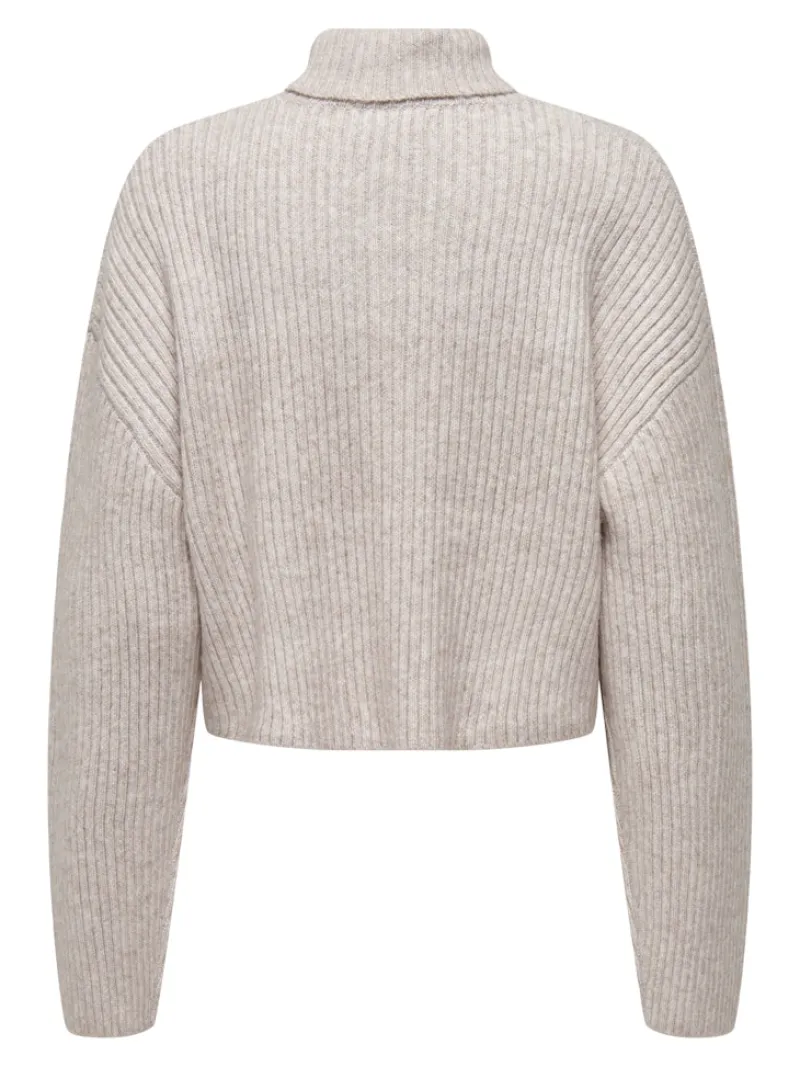 Only Pullover & Sweatshirts*ONLMELANIE L/S ROLLNECK PULLOVER KNTNOOS oatmeal