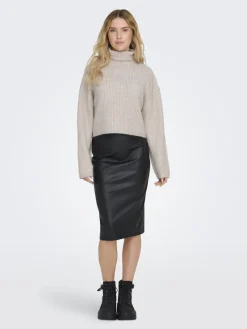 Only Pullover & Sweatshirts*ONLMELANIE L/S ROLLNECK PULLOVER KNTNOOS oatmeal