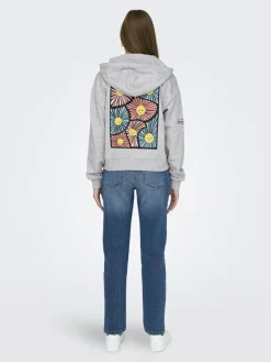 Only Pullover & Sweatshirts*ONLMIE HOOD CS SWT Light Grey Melange