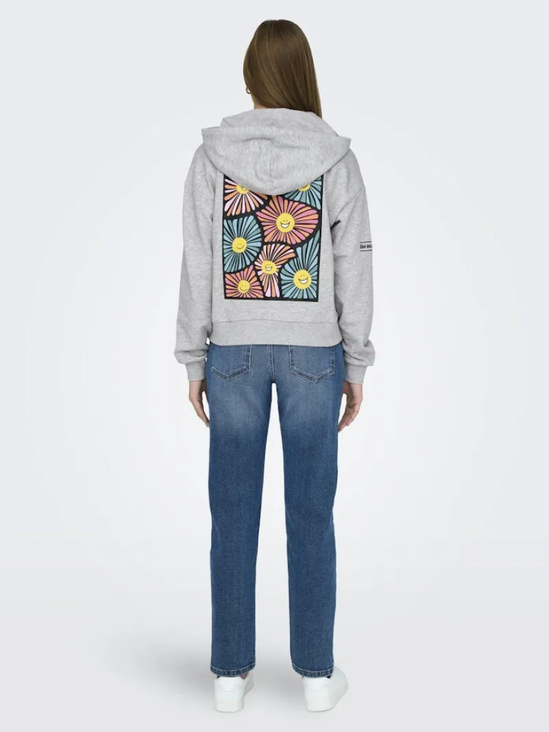 Only Pullover & Sweatshirts*ONLMIE HOOD CS SWT Light Grey Melange