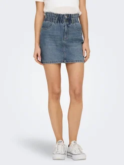 Only Röcke*ONLMILLIE HW MINI PAPER DNM SKIRT NOOS Medium Blue Denim