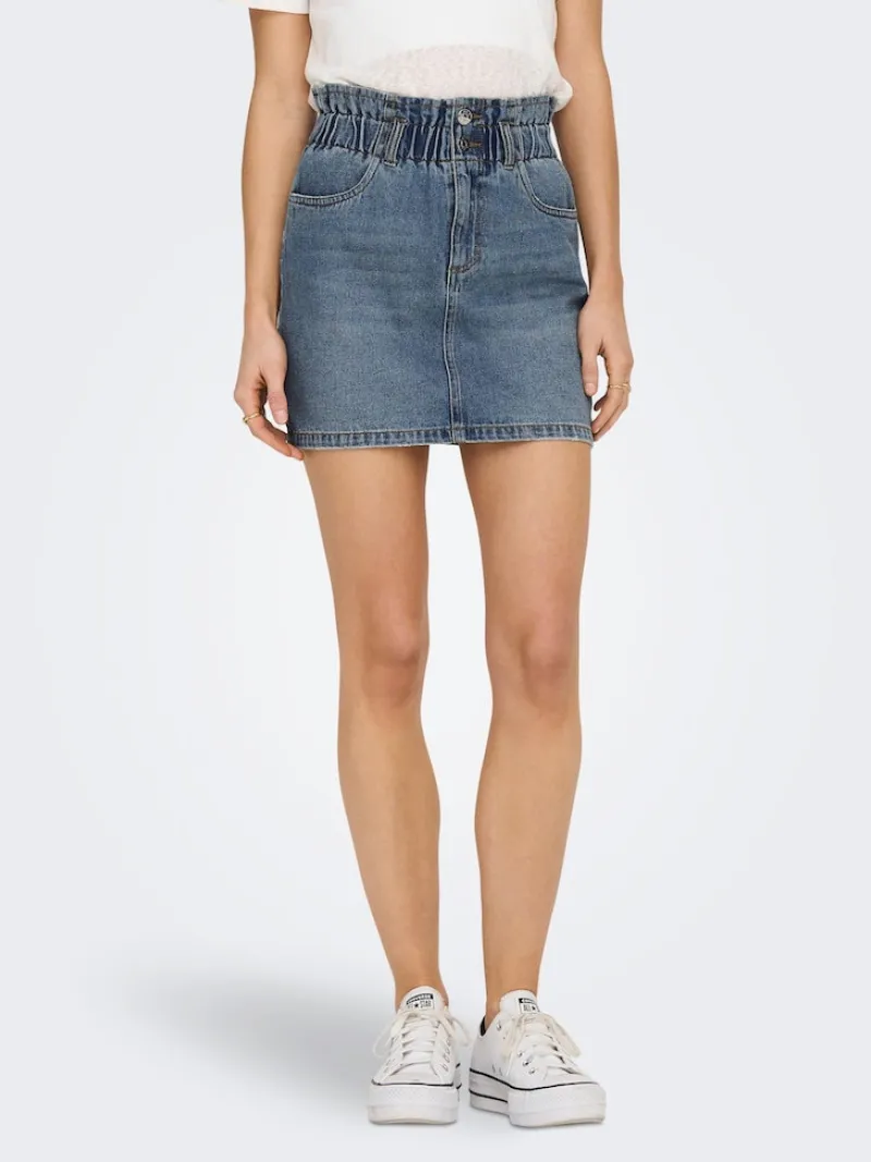 Only Röcke*ONLMILLIE HW MINI PAPER DNM SKIRT NOOS Medium Blue Denim