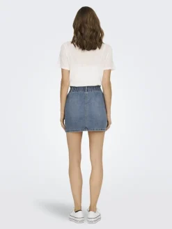 Only Röcke*ONLMILLIE HW MINI PAPER DNM SKIRT NOOS Medium Blue Denim