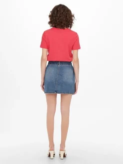 Only Röcke*ONLMILLIE HW MINI PAPER DNM SKIRT NOOS Medium Blue Denim