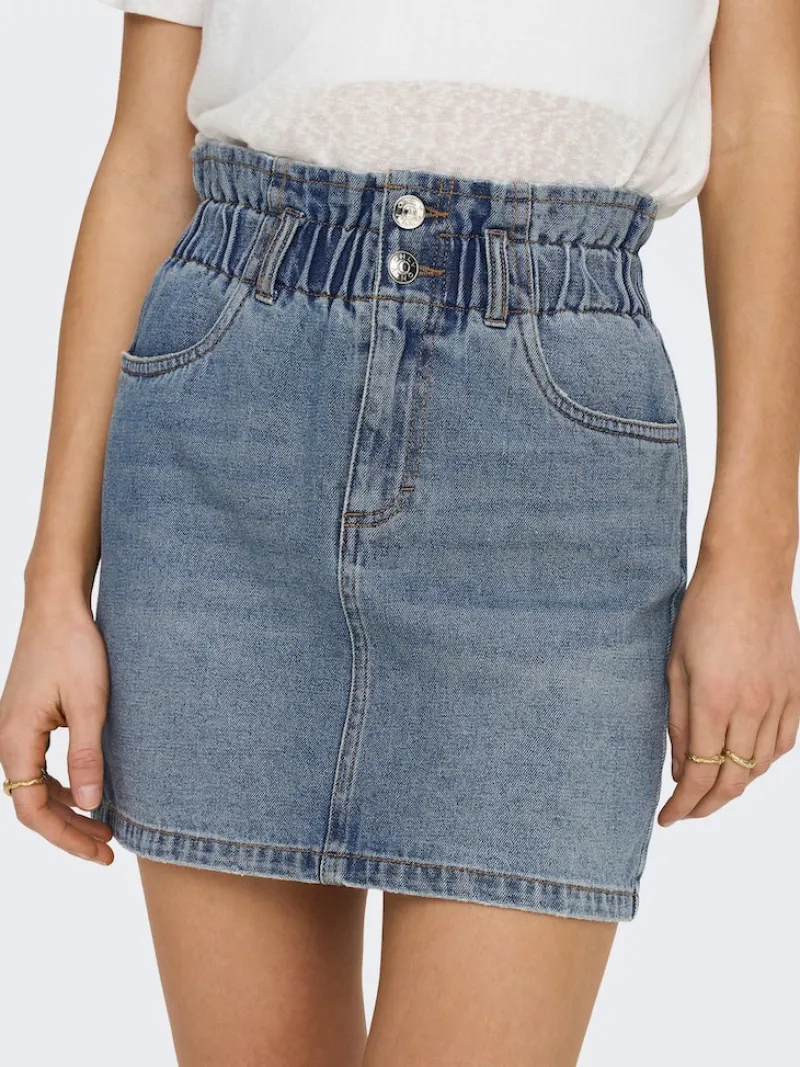 Only Röcke*ONLMILLIE HW MINI PAPER DNM SKIRT NOOS Medium Blue Denim