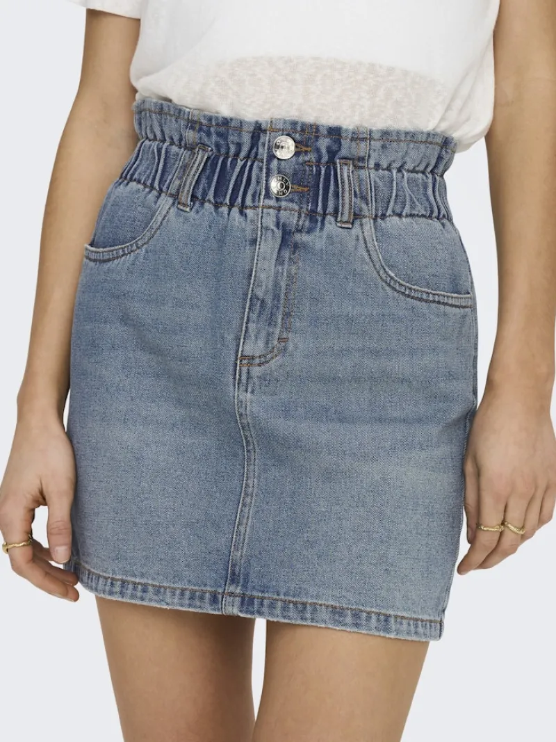 Only Röcke*ONLMILLIE HW MINI PAPER DNM SKIRT NOOS Medium Blue Denim