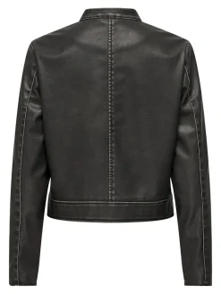 Only Jacken*ONLMINDY FAUX LEATHER JACKET OTW Black
