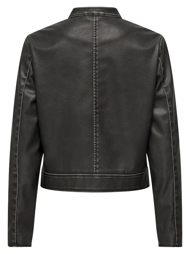 Only Jacken*ONLMINDY FAUX LEATHER JACKET OTW Black