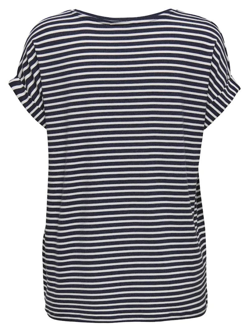 Only Shirts*ONLMOSTER STRIPE S/S O-NECK TOP JRS NOOS Night Sky