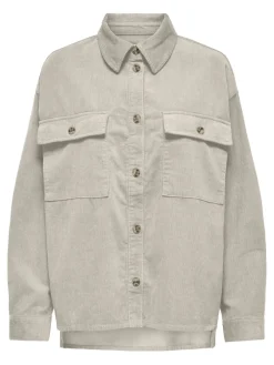 Only Jacken*ONLMOXIE L/S CORD SLIT SHACKET CC PNT oatmeal