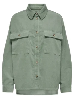 Only Jacken*ONLMOXIE L/S CORD SLIT SHACKET CC PNT lily pad