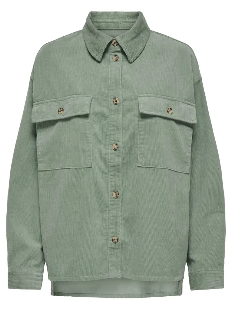 Only Jacken*ONLMOXIE L/S CORD SLIT SHACKET CC PNT lily pad