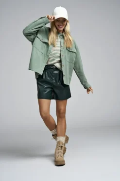 Only Jacken*ONLMOXIE L/S CORD SLIT SHACKET CC PNT lily pad