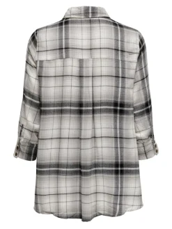 Only Blusen*ONLNEW CANBERRA 3/4 CHECK SHIRT WVN CS black2