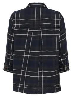 Only Blusen*ONLNEW CANBERRA 3/4 CHECK SHIRT WVN CS Night Sky-CREME CHECK