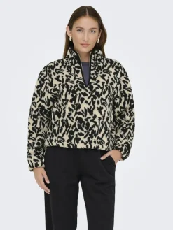 Only Pullover & Sweatshirts*ONLNEW DALLAS L/S HIGHNECK ZIP SWT NOOS Black