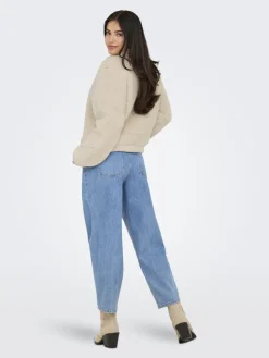 Only Pullover & Sweatshirts*ONLNEW DALLAS L/S HIGHNECK ZIP SWT NOOS pumice stone