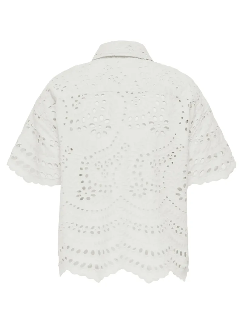 Only Blusen*ONLNEW LALISA SS BOXY SHIRT WVN FR Cloud Dancer