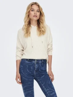 Only Pullover & Sweatshirts*ONLNEW TESSA LS HOOD DETAIL PUL NOOS KNT hellgrau