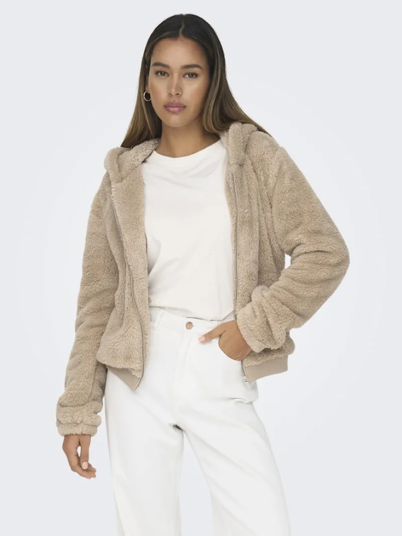 Only Jacken*ONLNEWANNA CONTACT SHERPA JKT OTW NOOS humus