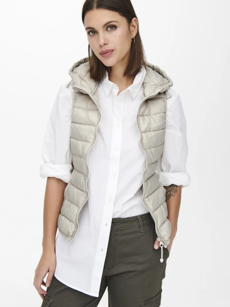 Only Westen*ONLNEWTAHOE HOOD WAISTCOAT OTW NOOS pumice stone