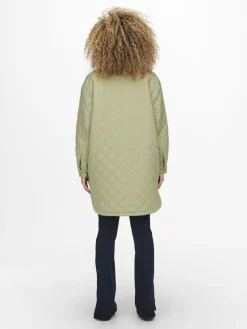 Only Jacken*ONLNEWTANZIA LONG QUILT SHACKET OTW slate green