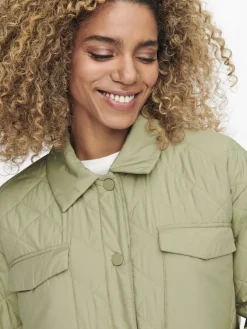 Only Jacken*ONLNEWTANZIA LONG QUILT SHACKET OTW slate green