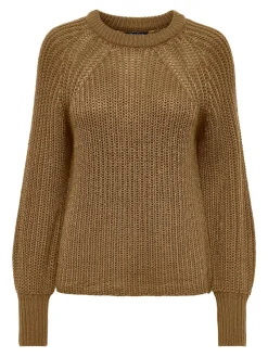 Only Pullover & Sweatshirts*ONLNICOYA L/S BALLOON PULLOVER KNT NOOS toasted coconut