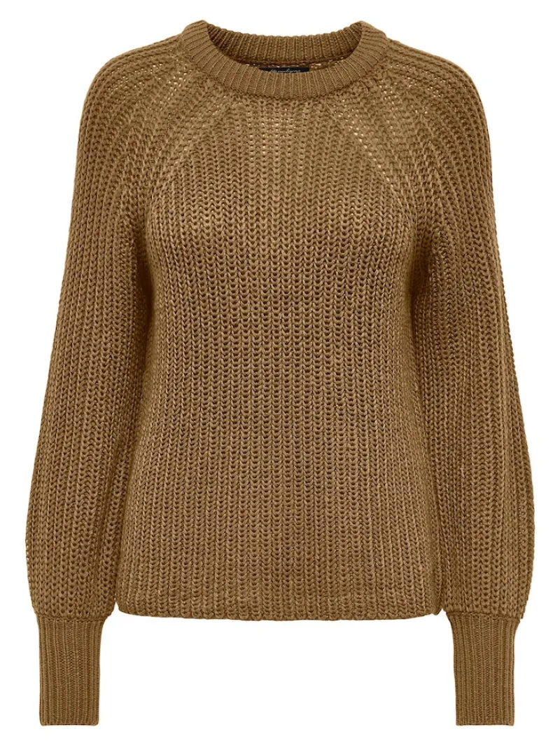 Only Pullover & Sweatshirts*ONLNICOYA L/S BALLOON PULLOVER KNT NOOS toasted coconut