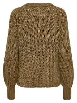 Only Pullover & Sweatshirts*ONLNICOYA L/S BALLOON PULLOVER KNT NOOS toasted coconut