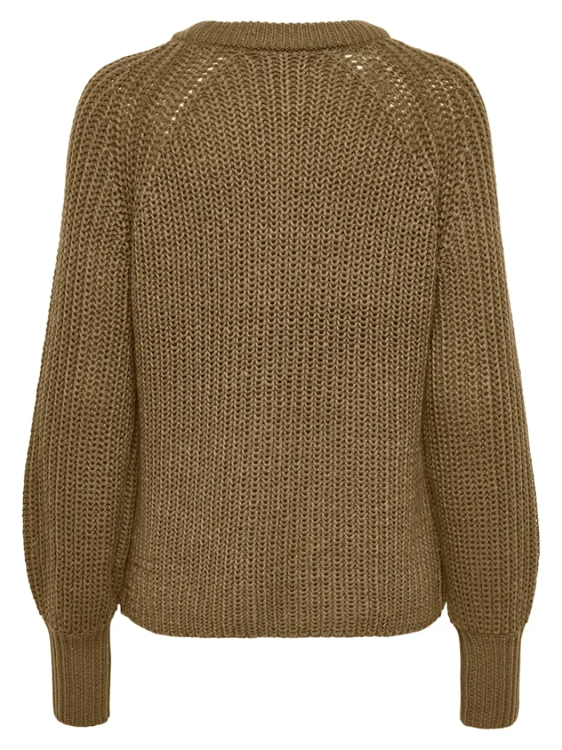 Only Pullover & Sweatshirts*ONLNICOYA L/S BALLOON PULLOVER KNT NOOS toasted coconut