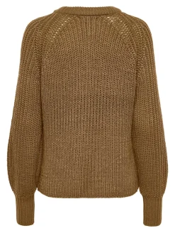 Only Pullover & Sweatshirts*ONLNICOYA L/S BALLOON PULLOVER KNT NOOS toasted coconut