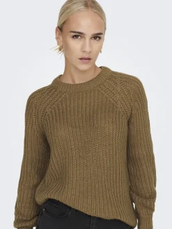 Only Pullover & Sweatshirts*ONLNICOYA L/S BALLOON PULLOVER KNT NOOS toasted coconut