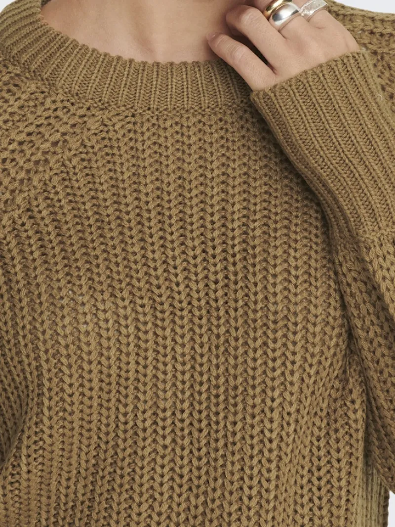 Only Pullover & Sweatshirts*ONLNICOYA L/S BALLOON PULLOVER KNT NOOS toasted coconut